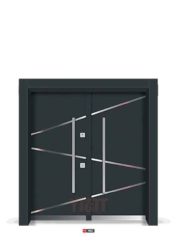 Çift Kapı Diagonal Çizgili Kompozit Modeli YC 102